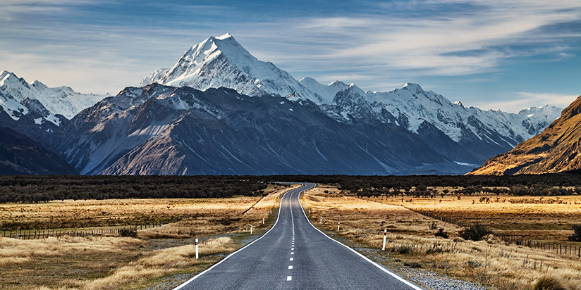 road to mt cook